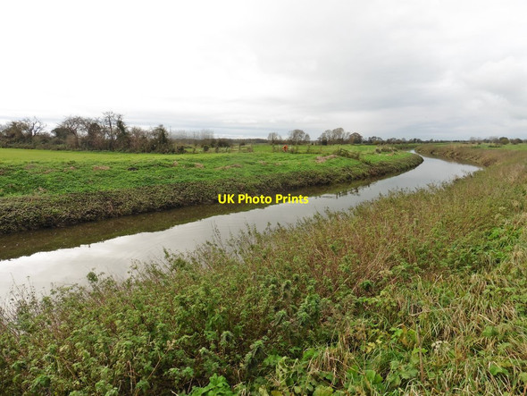 Photo 6"x4" Bend in River Brue Westhay\/ST4342 c2017