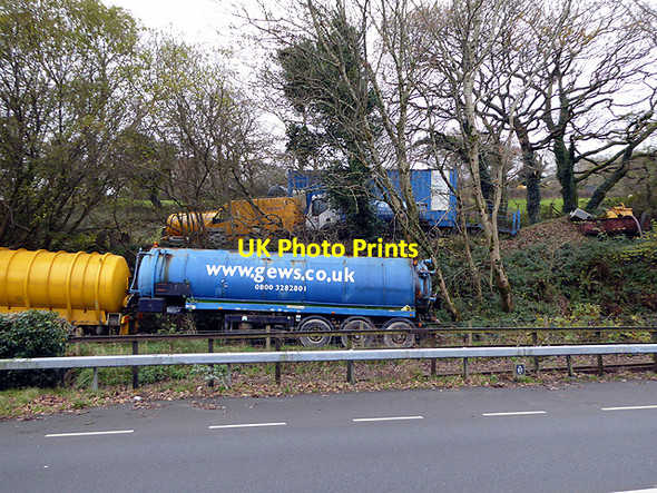 Photo 6"x4" Truck park beside the A497 road near Minffordd Porthmadog c2017