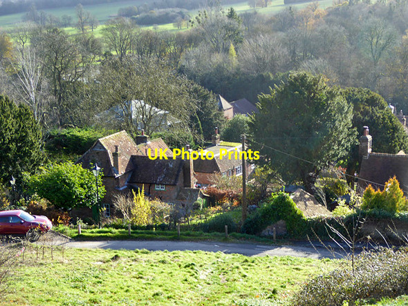 Photo 6"x4" Houses below Church Lane, West Wycombe West Wycombe c2017
