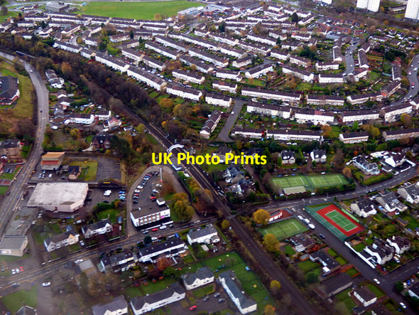 Photo 6"x4" Drumchapel from the air Bearsden c2017 P2