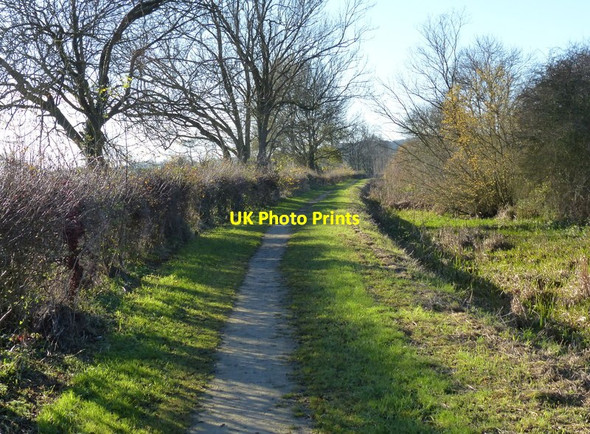 Photo 6"x4" Towpath along the disused Grantham Canal Owthorpe c2017