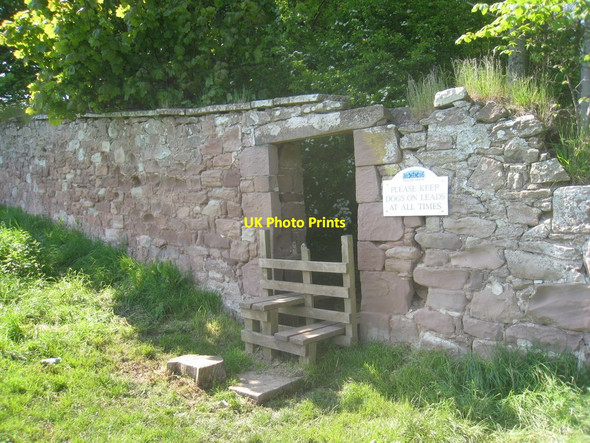 Photo 6"x4" Boundary wall of the policies of Paxton House Loanend\/NT9450 c2012