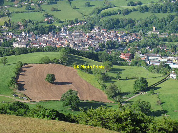 Photo 6"x4" Fields below Geufron Llangollen c2017