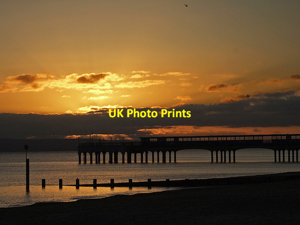 Photo 6"x4" Boscombe Pier at sunset Boscombe\/SZ1191 c2017