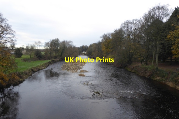 Photo 6"x4" River Wharfe from the bridge Thorp Arch c2017