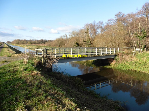 Photo 6"x4" Footbridge over South Drain Ashcott Corner c2017
