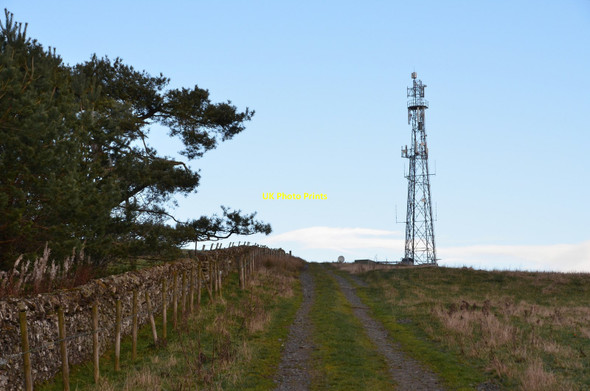 Photo 6"x4" Communications mast, Broomlee Hill Bogs Bank c2017