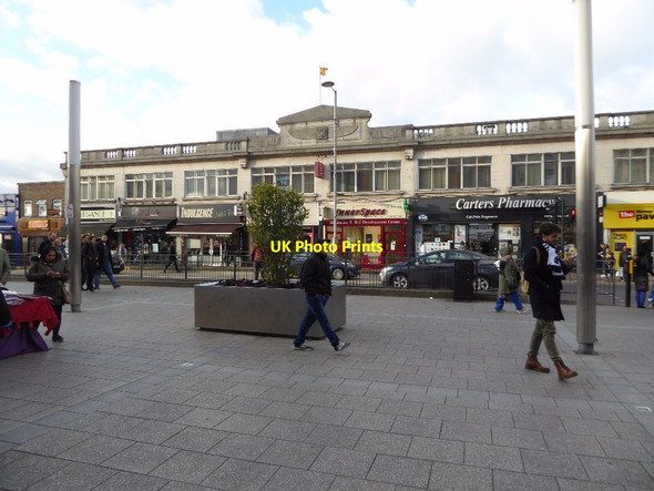 Photo 6"x4" Shops opposite Wembley Central station Wembley c2017
