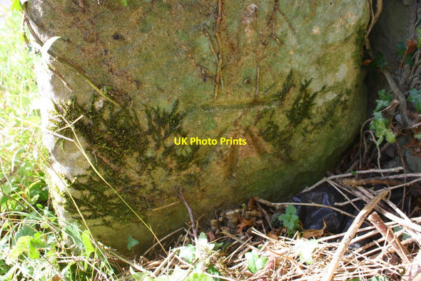 Photo 6"x4" Benchmark on gatepost beside track to Sour Nook Clints\/NZ1000 c2017
