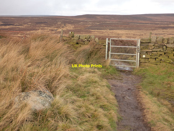 Photo 6"x4" Metal gate, Bingley Moor  East Morton\/SE1042 c2017