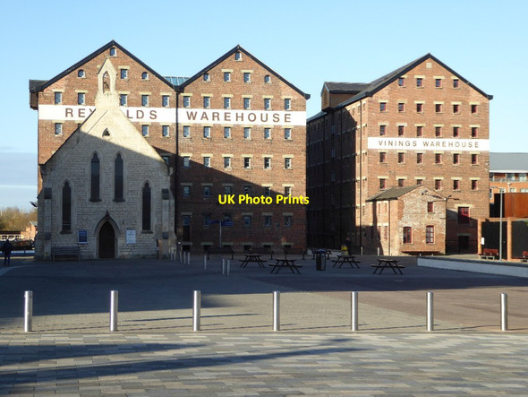 Photo 6"x4" The Mariners Chapel and former warehouses Gloucester c2017