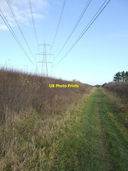 Photo 6"x4" Power Lines And Footpath Great Wilbraham c2017