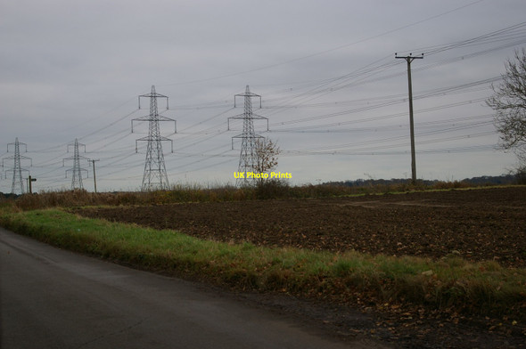 Photo 6"x4" Pylons south of School Road Leiston c2017