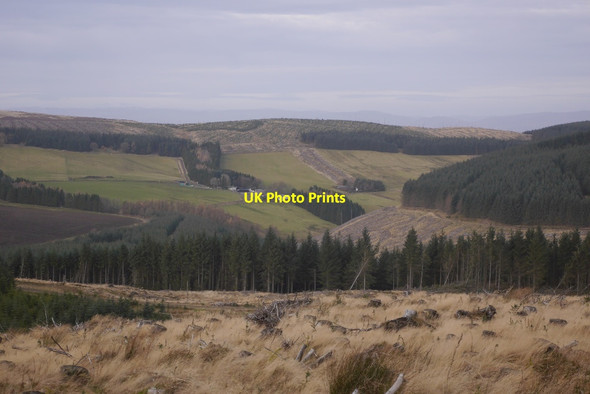 Photo 6"x4" View towards Greenhill Common of Dunning c2017