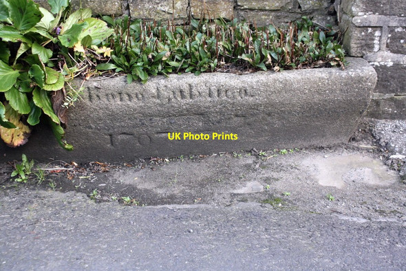 Photo 6"x4" Stone trough Holme House Lane Goose Eye c2017