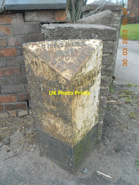 Photo 6"x4" Old Milepost by the A51, Nantwich Road, Barbridge Wardle\/SJ6157 c2004
