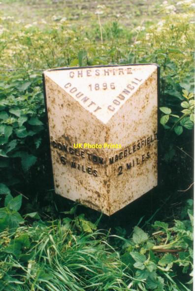 Photo 6"x4" Old Milepost by the A536, Congleton Road, Macclesfield Macclesfield c2003