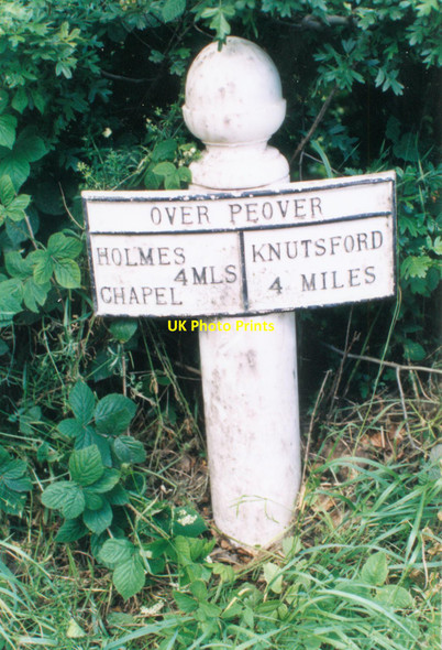 Photo 6"x4" Old Milepost by the A50, Holmes Chapel Road Boots Green c2003