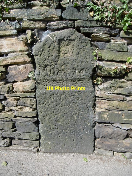 Photo 6"x4" Old Milestone by Mottram Old Road, Fern Bank Stalybridge c2015