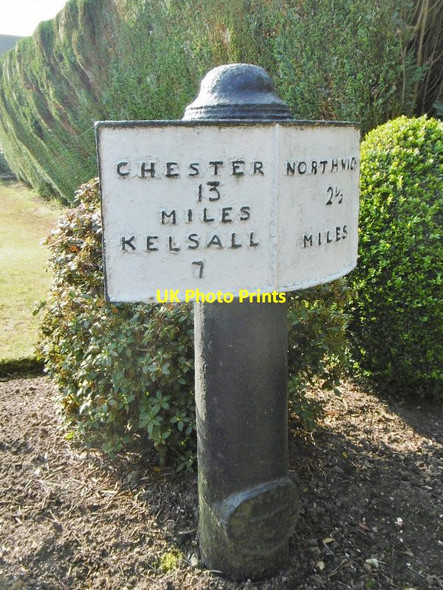 Photo 6"x4" Old Milepost by the A559, Chester Road, Hartford Hartford\/SJ6371 c2004