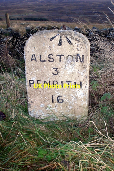 Photo 6"x4" Old Milestone by the A686, south west of Hartside House Leadgate\/NY7043 c2000