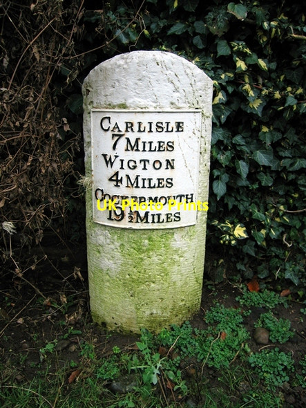 Photo 6"x4" Old Milestone by the A596, Low Whinnow Crofton\/NY3050 c2008