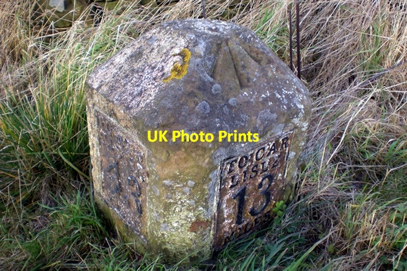 Photo 6"x4" Old Milestone by the A69, west of Low Row Low Row\/NY5863 c2009