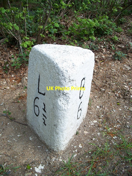 Photo 6"x4" Old Milestone by the A38, east of Wainsford Drawbridge c1998