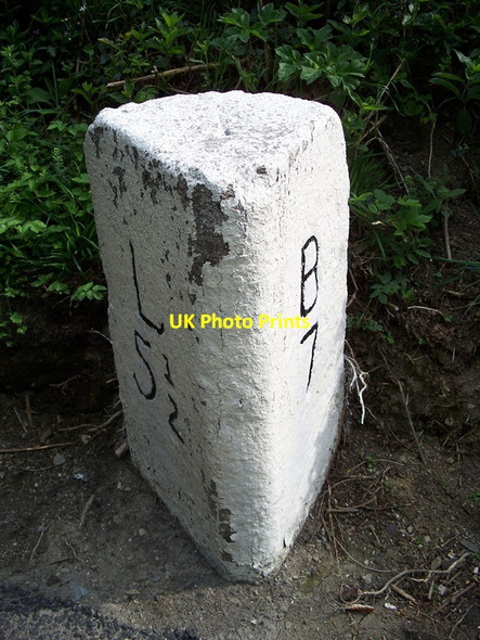 Photo 6"x4" Old Milestone by the A38, Lewarne Great Wood Drawbridge c1998