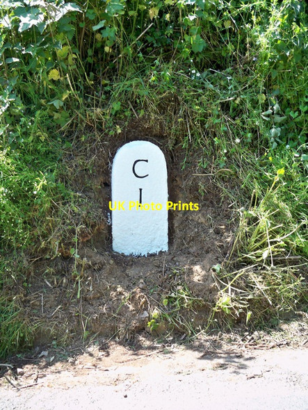 Photo 6"x4" Old Milestone south of Callington Bealbury c2006