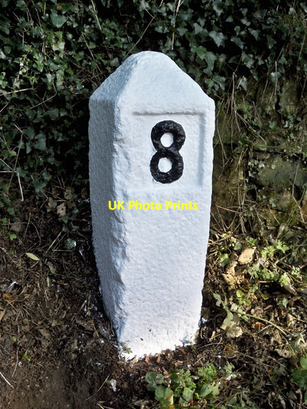 Photo 6"x4" Old Milestone by the A30, west of Buryas Bridge Newlyn c2017