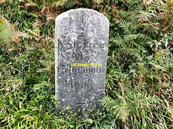 Photo 6"x4" Old Milestone by the B3247, north of Mount Edgcumbe Farm Southdown\/SX4352 c2001
