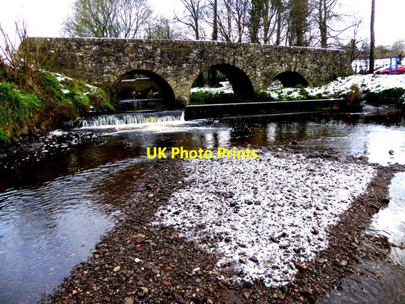 Photo 6"x4" Icy gravel island, Camowen River Omagh c2017