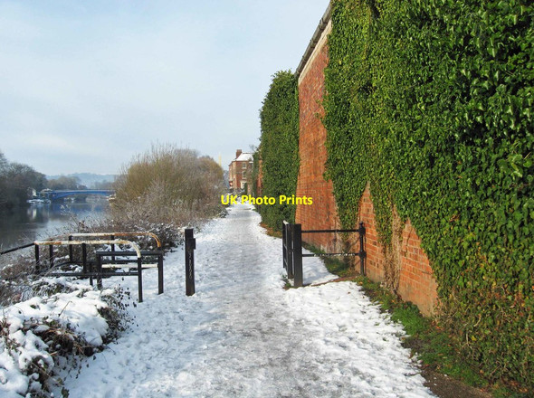 Photo 6"x4" Snow covered Severn Way, Stourport-on-Severn Stourport-on-Severn c2017
