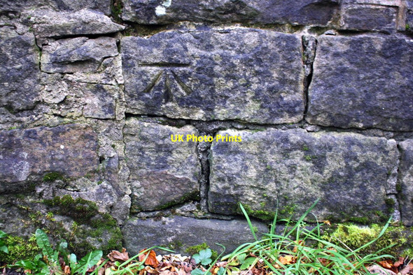 Photo 6"x4" Benchmark on Slaymaker Lane wall Bogthorn c2017