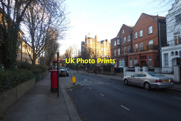 Photo 6"x4" Post box and bus stop Hampstead\/TQ2685 c2017