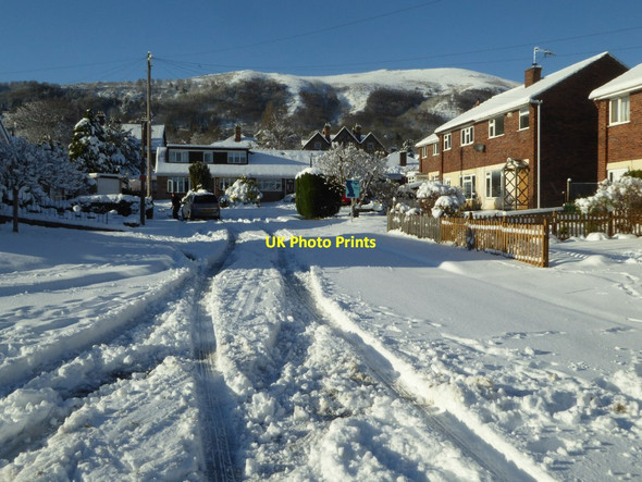 Photo 6"x4" Arosa Drive in snow Great Malvern c2017