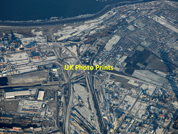 Photo 6"x4" Redcar from the air Dormanstown c2017