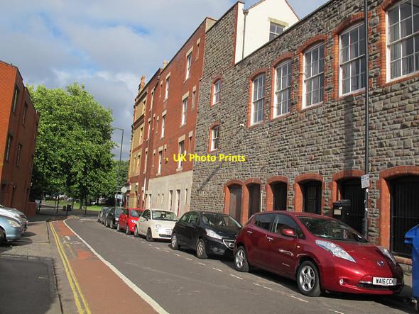 Photo 6"x4" Cycle contraflow, Bragg's Lane Bristol c2017