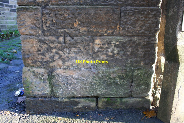 Photo 6"x4" Benchmark on #10 Earl Street (Spring Gardens Lane) Keighley c2017