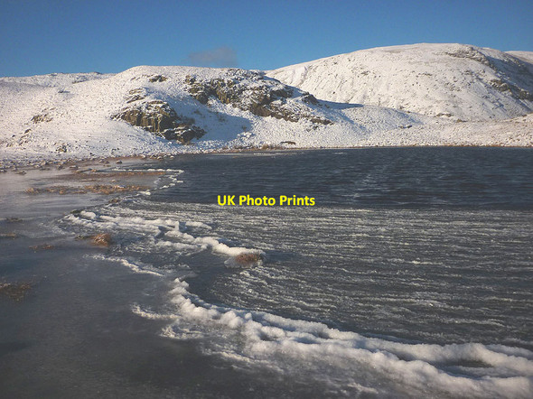 Photo 6"x4" Part-frozen tarn, Brownrigg Moss Wyth Burn\/NY2910 c2017