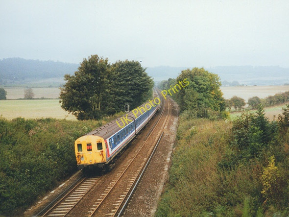 Photo 6"x4" Railway north from Dunton Green Dunton Green c1992