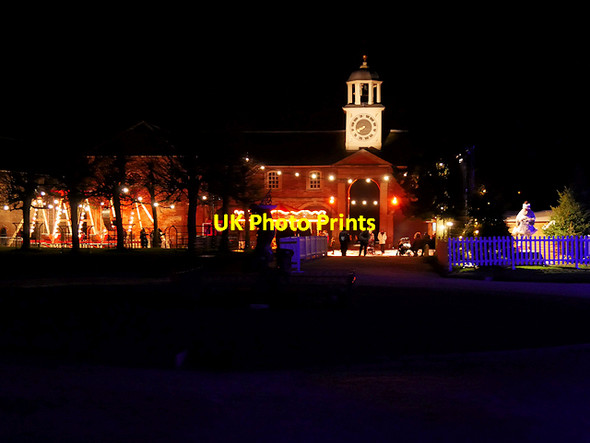 Photo 6"x4" Christmas at Dunham Massey - Courtyard and Carriage House Dunham Town c2017