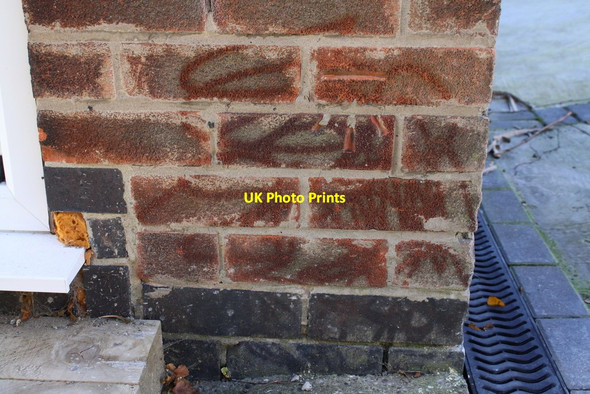 Photo 6"x4" Benchmark on #314 Arnold Road Bestwood c2017