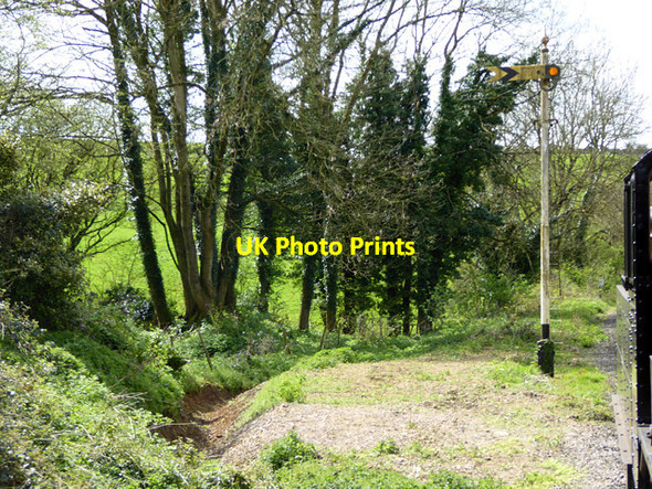 Photo 6"x4" Distant signal, East Somerset Railway Doulting c2017