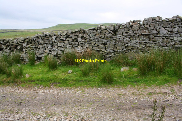 Photo 6"x4" Dry stone wall beside Busk Lane Cubeck c2017
