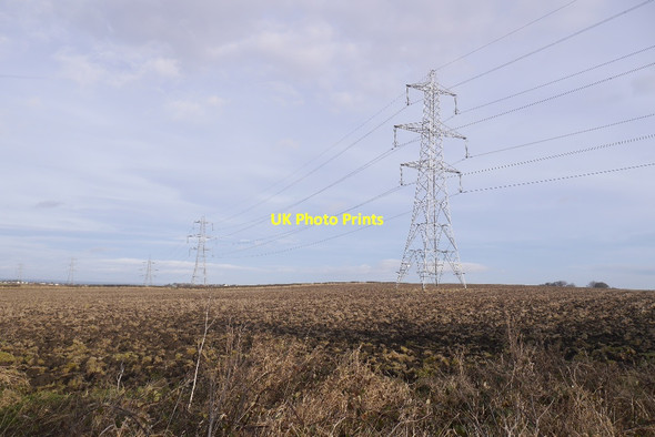Photo 6"x4" Power line, Elphinston Tranent c2017