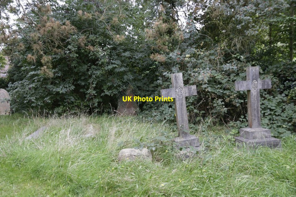Photo 6"x4" Crosses by the boundary Highmoor\/SU7085 c2017