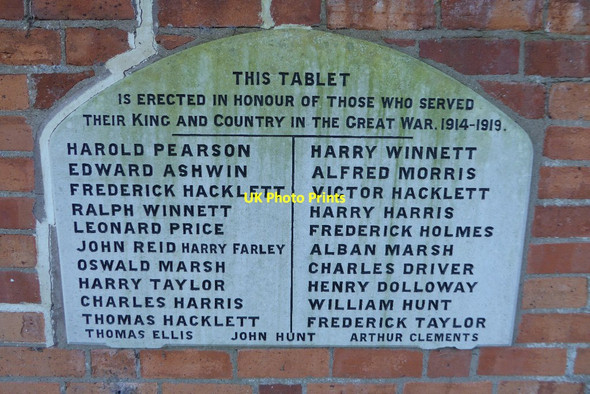 Photo 6"x4" Names of those who served in the Great War Sedgeberrow c2018