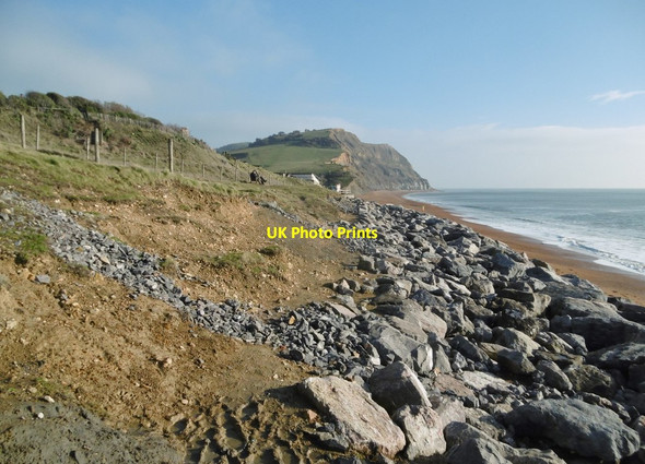 Photo 6"x4" Seatown, rock armour Seatown\/SY4291 c2018